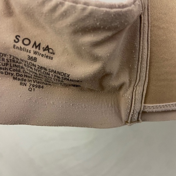 Soma bra Womens Size 36B Beige Enbliss Wireless # 79984 - Picture 11 of 11